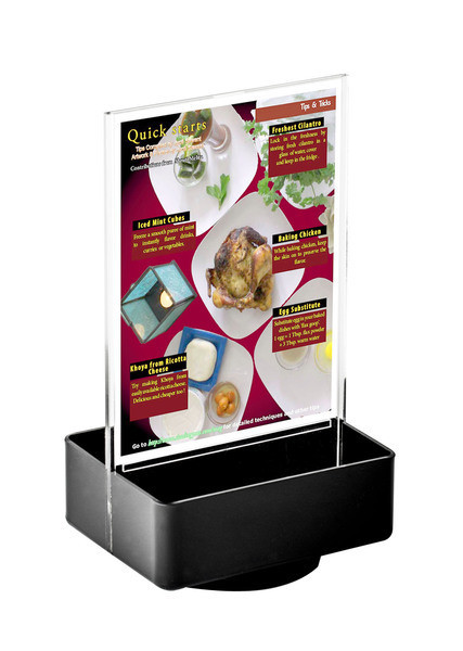 Menu Holder A5 SWIVEL BLACK BASKET