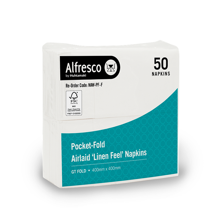 Quilted Pocket Fold Napkin White    CTN  900