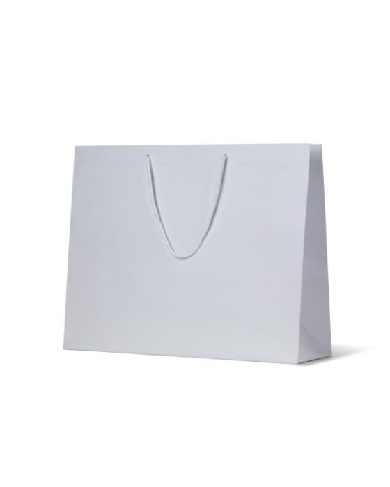 Laminated Matte Galleria White Paper Bag