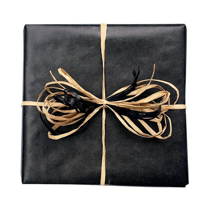 Solid On Kraft Wrap Black