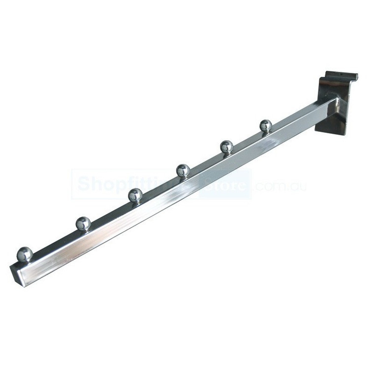 Slatwall Waterfall Arm 6 ball Chrome