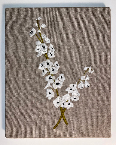 Delphinium Casablanca Embroidery
