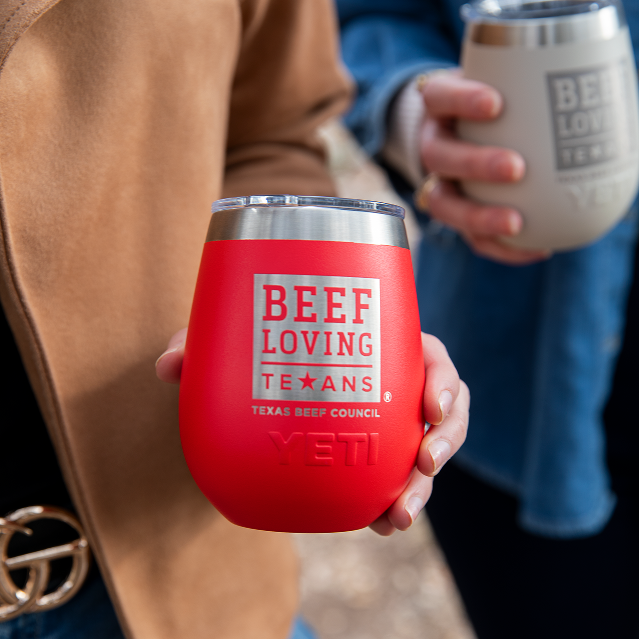 Beef Loving Texans Yeti Wine Tumbler