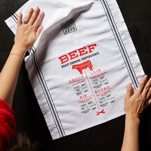 Beef Cooking Times Tea Towel Lifestyle