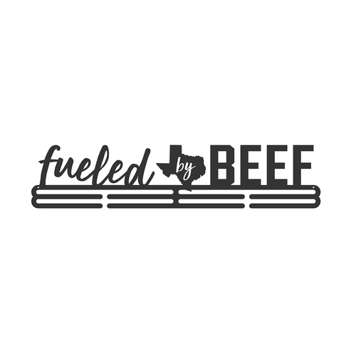 Fueled by Beef medal hanger, front