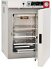 Sheldon Manufacturing grey CO2 incubator with open white door revealing stainless steel shelves.
