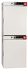 Stacked white Shel Lab CO2 incubator dual chamber with digital control panels.