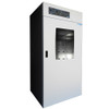 Large white Sheldon Manufacturing laboratory incubator with a glass door view window and control panel.