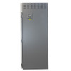 Gray Sheldon Manufacturing forced air oven with three vertical hinges and top ventilation slots.