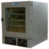 Sheldon Manufacturing SVAC4 vacuum oven in gray metal with a glass viewing window and control panel.