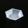 Weighing Boat, Plastic, Hexagonal, Antistatic, PS, White, Medium, 50mL, 500/cs