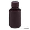 Bottle, Narrow Mouth, HDPE Bottle, Attached PP Screw Cap, Amber, 60mL, 12/Pack