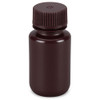 Bottle, Wide Mouth, Round, Amber HDPE with Amber PP Closure, 60mL, Bulk Packed with Bottles and Caps Bagged Separately, 1000/Case