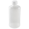 Bottle, Narrow Mouth, Boston Round, HDPE with PP Closure, 500mL, Bulk Packed with Bottles and Caps Bagged Separately, 125/Case