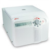 Globe Scientific refrigerated microcentrifuge in white with a digital display and control knob.