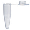 0.2mL Individual PCR Tube with Optically Clear Flat Cap for qPCR, Clear, 1000/pk