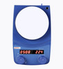 Blue 4E's magnetic stirrer with a white circular plate, dual LED digital displays, and two control knobs.