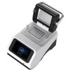 High-angle view of 4E's Gradient PCR Optima 96 System with touchscreen and open lid revealing a 96-well block.
