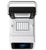 Top-down view of 4E's Gradient PCR Optima 96 with open lid, 96-well plate, and 7-inch touchscreen.