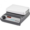 Labnet AccuPlate digital magnetic stirrer with a white ceramic top and gray angled control panel showing red LED digits.