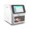White 4E's Large Volume Nucleic Acid Extractor with a touchscreen and viewing window on a dark background.