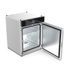 Silver and white 4E's CO2 incubator with open door, showing interior shelves and control panel.