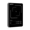 Black 4E's magnetic stirrer with glass top, digital screen, and touch controls at an angle.