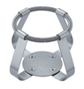 Silver stainless steel 500mL flask fixing clip attachment with four retaining clips and a circular base.