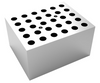 Single Block, Round Tubes,  30 x 6mm, Φ8.3mm x 48.4mm - Dry Bath Incubator Blocks and Accessories