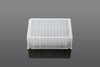 NEST Scientific 96-well deep well plate with clear square wells and black base.