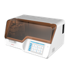 White and amber Nucleic Acid Extractor with a 10-inch color touchscreen angled left.