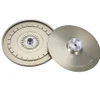 Metallic gold 24-place hematocrit centrifuge rotor with lid and threaded center knob.