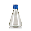 2000mL Erlenmeyer Flask, Polycarbonate, Flat Bottom, Vented and Sealed Cap, Sterile, 6 Flasks per Pack