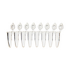 8-Strip PCR Tubes with Attached Flat Caps, Clear, 120 strips per unit