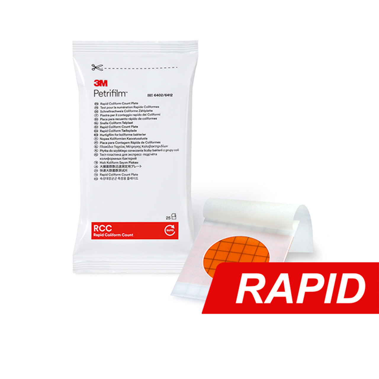 3M Petrifilm Rapid Coliform Count (RCC) Plates 6412, 500 each/case