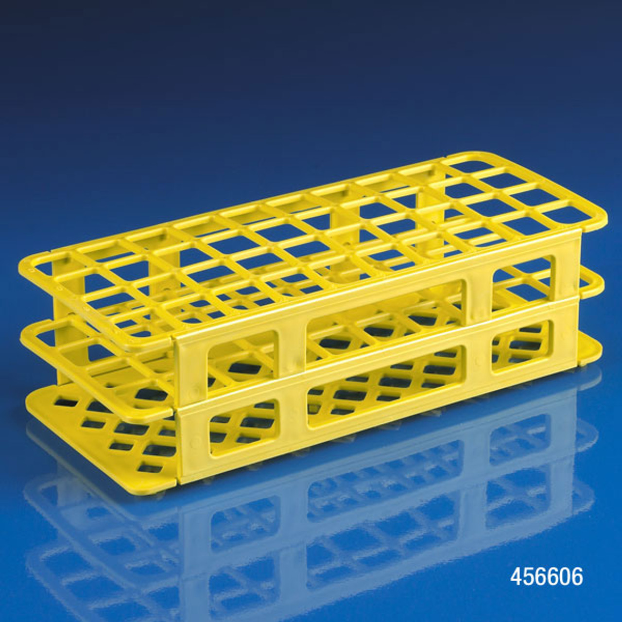 Snap-N-Rack Tube Rack for 20mm and 21mm Tubes, 40-Place, PP, Yellow