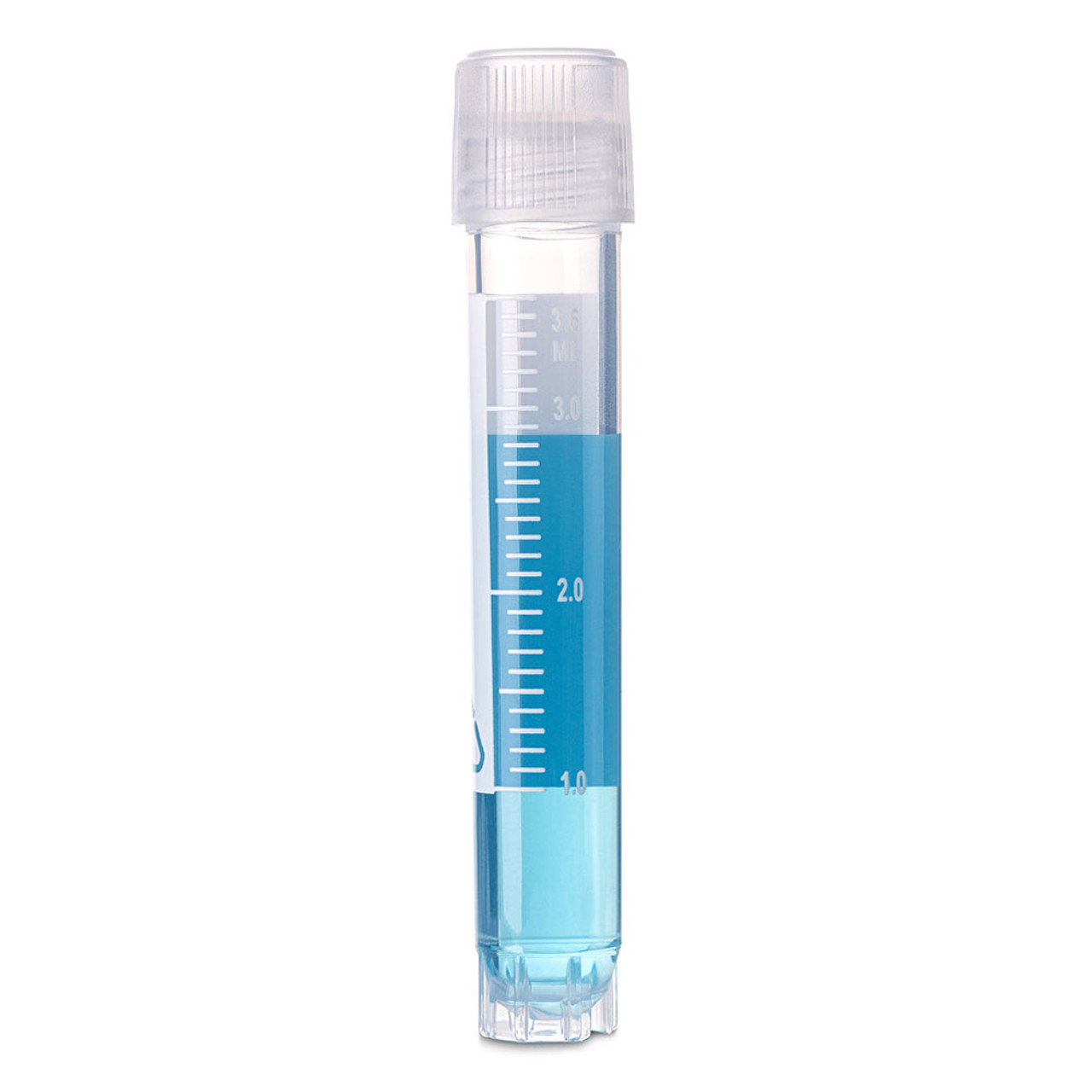 Cryogenic Vials, 4.0ml, Sterile, External Threads, Attached Screwcap with O-ring seal, RB, SS, PG, WS, 500/pk