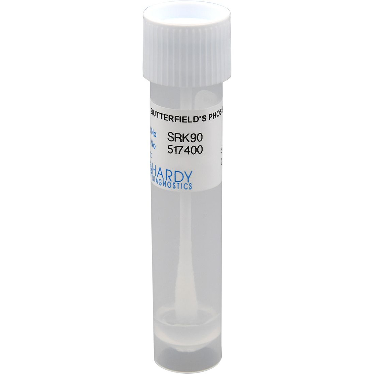 Hardy Diagnostics EnviroTrans Butterfield's Phosphate Buffer, Tube with Attached Swab, 1ml, 20/pk Hardy Diagnostics EnviroTrans Butterfield's Phosphate Buffer, Tube with Attached Swab, 1ml, 20/pk