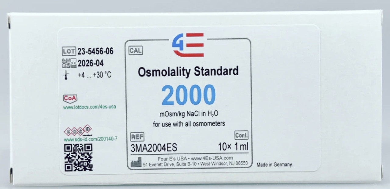 Osmometer Calibration Standard, 2000 MOSM/KG H2O CAL STD 1ML AMP BX10