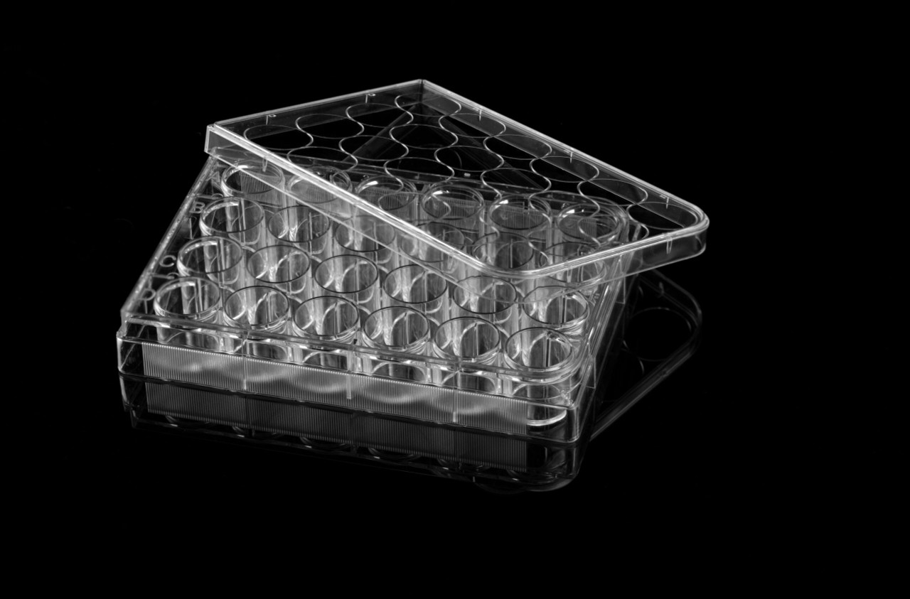 CellMAX 24-well Tissue Culture Treated Plates, Flat Bottom, Sterile, Individually Packaged, 50 plates/case