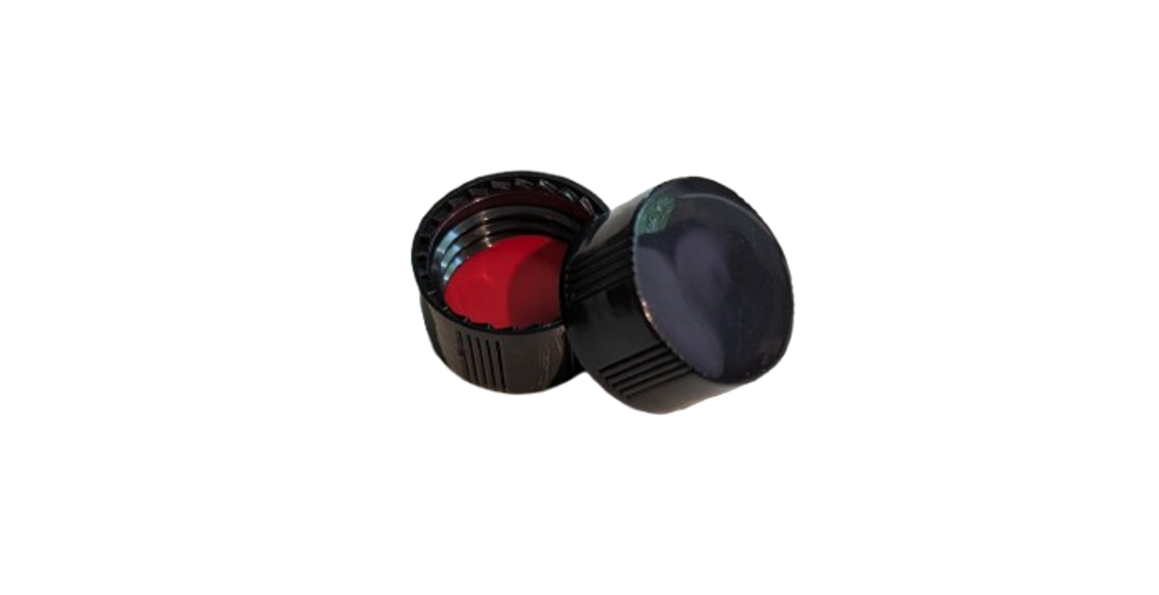 VialMAX 15-425 Screw Cap for 4mL and 8mL vials with Pre-assembled Red PTFE/White Silicone Septa, Closed Top, case of 1,000