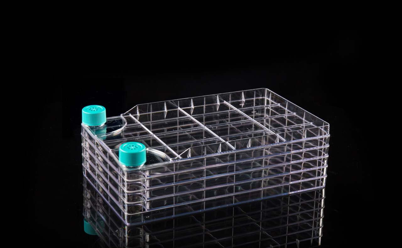 Nest BioFactory 5 Chamber;  2 Wide Plug Seal Caps; Total culture area: 3175cm2; TC; sterile, 1/pk, 4/cs (with 8 sterile wide vent caps included separately)