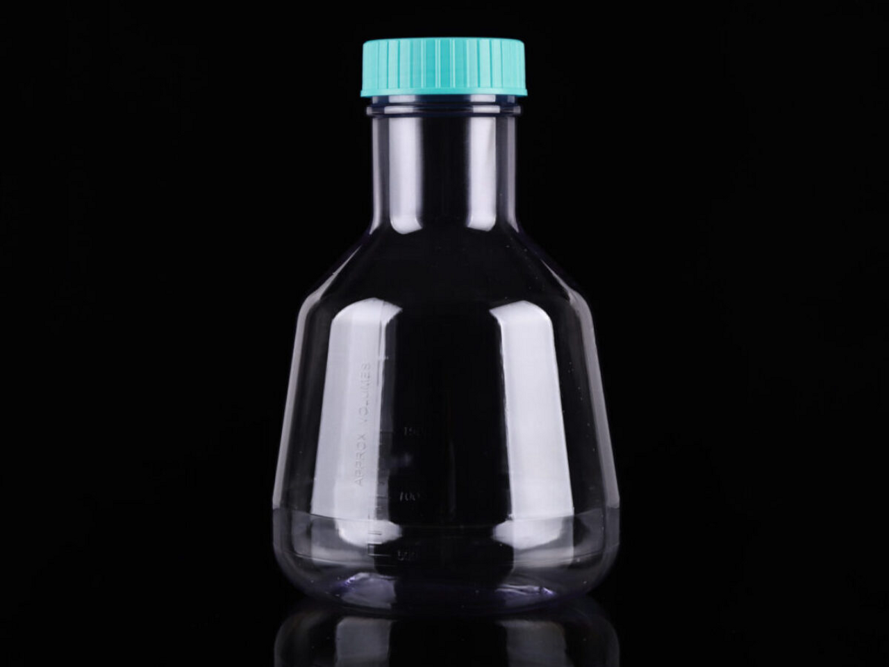 3L PC High Efficient Erlenmeyer Flasks, Flat Base, Seal Cap, Sterile, 1/pk, 4/cs