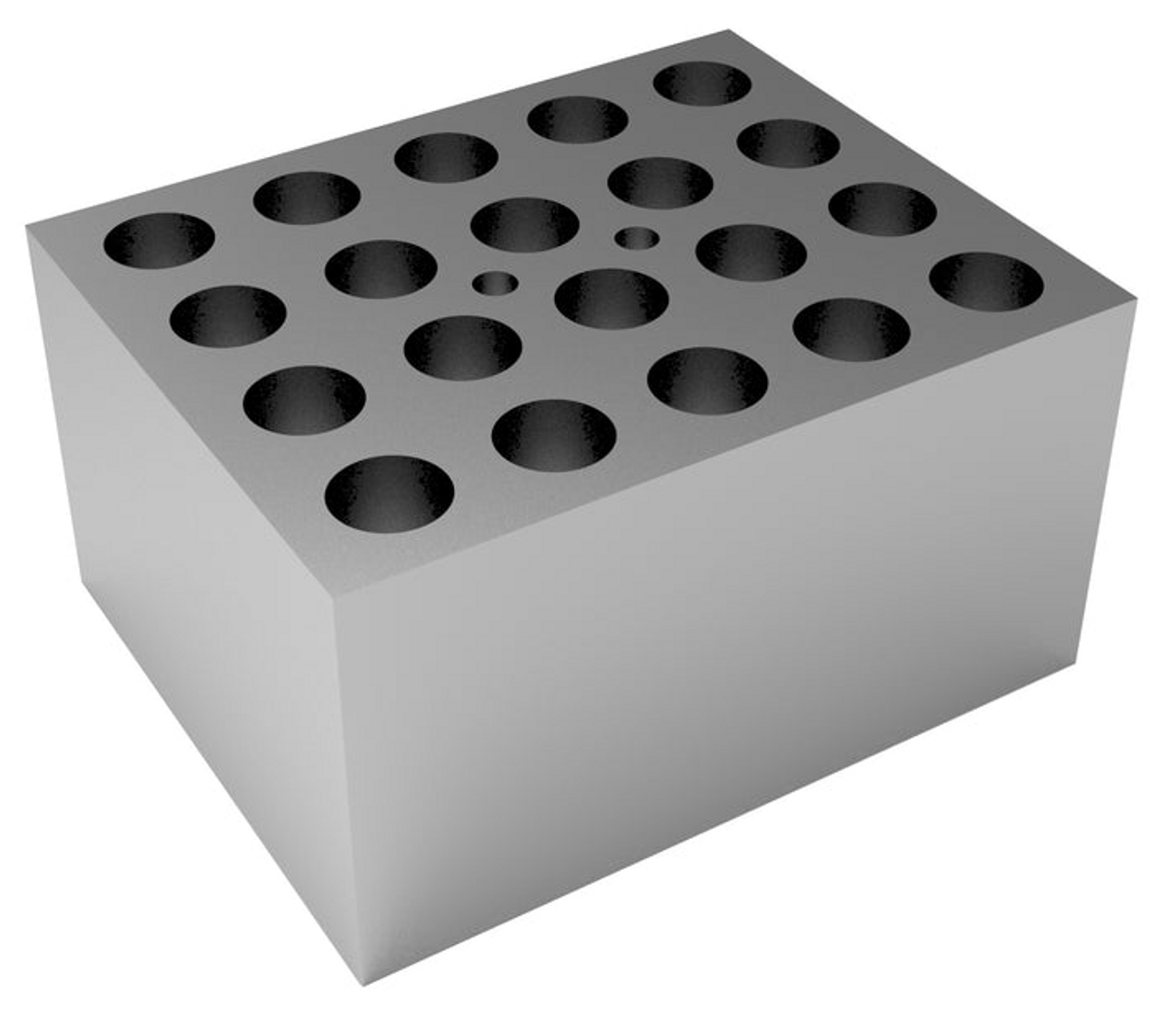 Single Block, Round Tubes,  24x 10mm, Φ10.7mm x 48.4mm - Dry Bath Incubator Blocks and Accessories