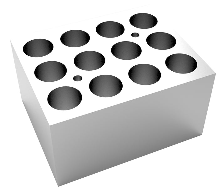 Single Block, Vials,  12x 17mm, Φ17.8mm x 45mm - Dry Bath Incubator Blocks and Accessories
