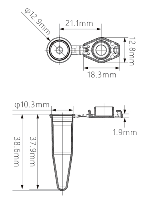 RecoverMAX  1.5mL Microcentrifuge Tubes, LOW-BINDING, STERILE, DNAse/RNAse/Pyrogen-free, True-Lock Snap Cap, Clear Polypropylene, case of 5,000