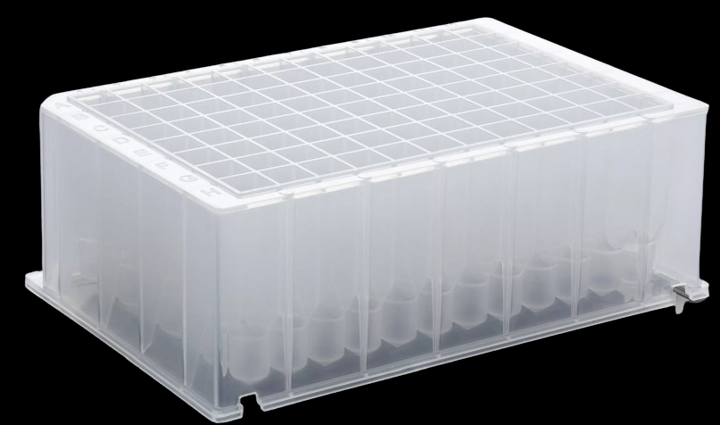 RecoverMAX™ 96-Well Square Deep Well Plate, 2.2mL, U-Bottom, Transparent Shell, Polypropylene, 50/Case
