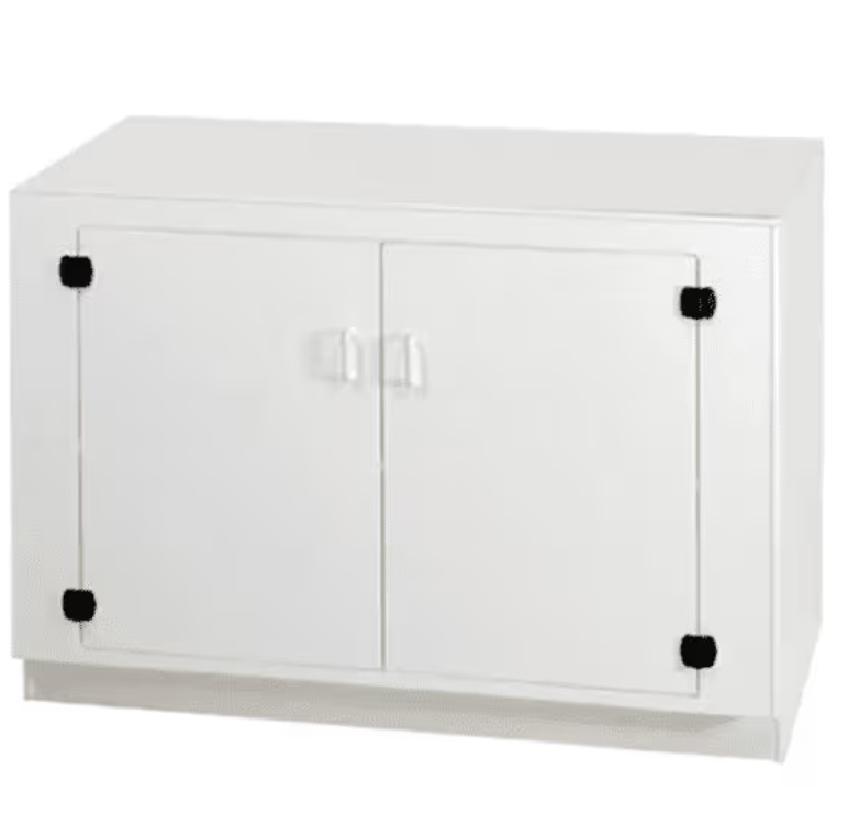 Polypropylene unvented base cabinet for Airclean Fume Hoods 72” W x 30” D x 36” H