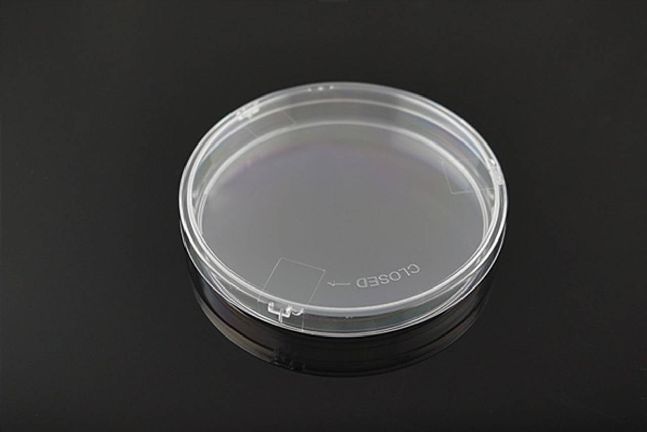 90 x 15 mm Non-treated Petri Dish, with Safety Lock, Sterile, 20/pk, 500/cs