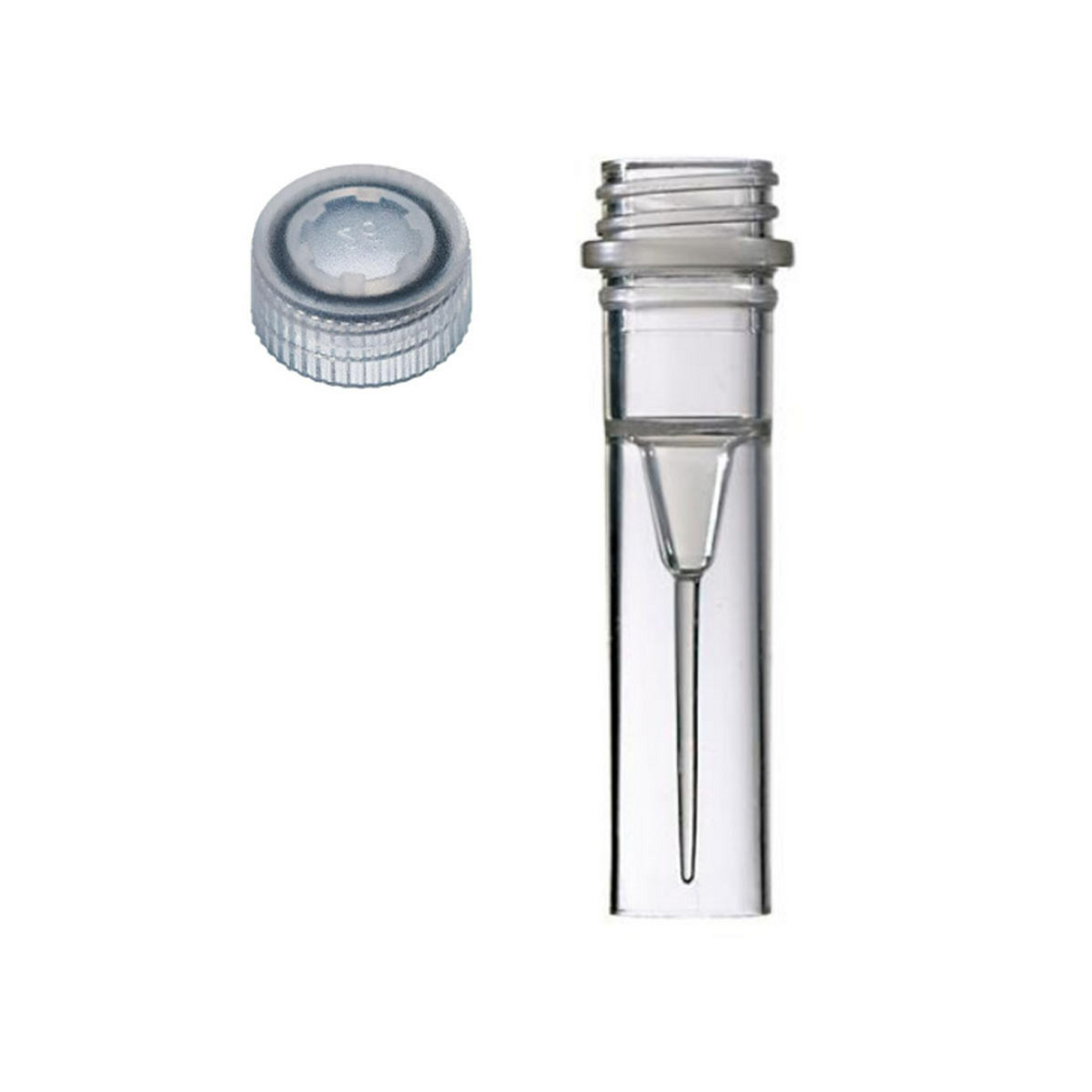 0.5mL Assembled standard Clear Screw Cap & Tube with Skirted Base, Sterile, 50/pk
